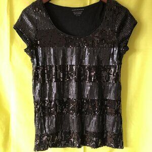 Club Monaco Fully Sequined Black Top
